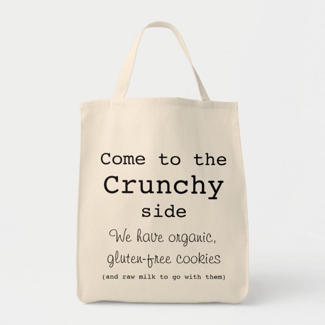 Bolso De Tela Tote "crujiente" (Frente)
