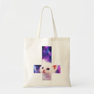 Bolso De Tela Tote cruzado al revés del gatito