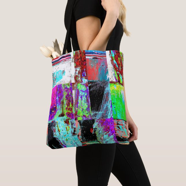 Bolso De Tela Tote – Cuadrícula abstracta (Detalle)