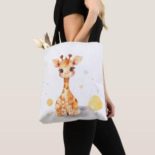 Bolso De Tela Tote Cute Baby Giraffe Shoulder