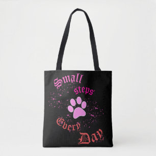 Bolso De Tela Tote Cute Cat Paw Pequeños pasos diarios