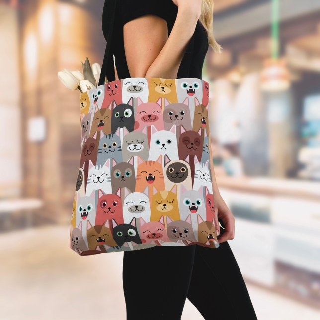 Bolso De Tela Tote Cute Cats (Subido por el creador)