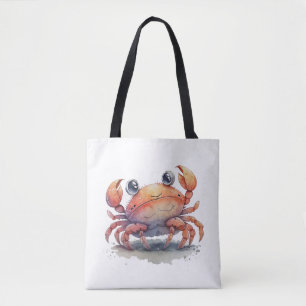 Bolso De Tela Tote Cute Crab Shoulder