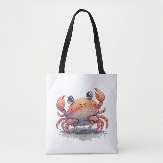Bolso De Tela Tote Cute Crab Shoulder (Anverso)