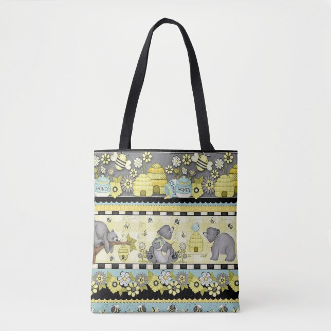 Bolso De Tela tote "Cute Honey Bee" (Anverso)