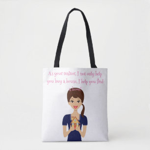 Bolso De Tela Tote Cute Realtor