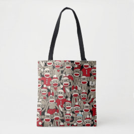 Bolso De Tela tote "Cute Sock Monkey"