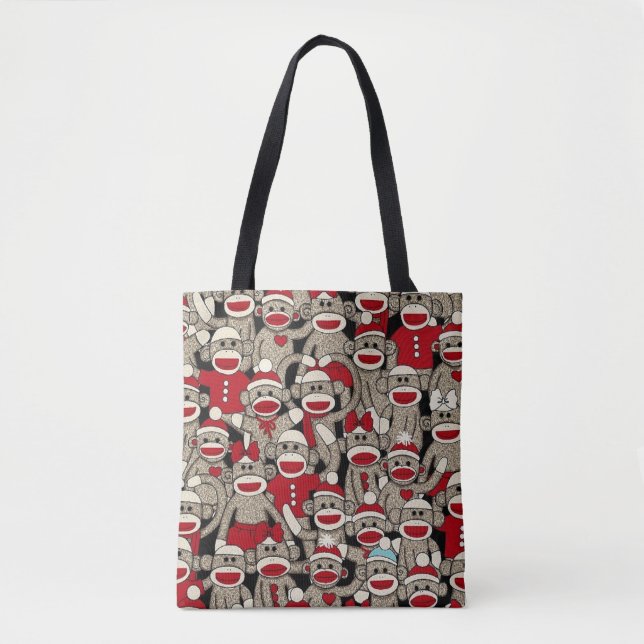 Bolso De Tela tote "Cute Sock Monkey" (Anverso)