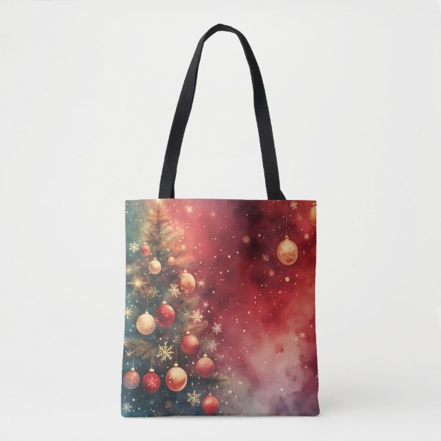 Bolso De Tela Tote de acuarela de joy navidades (Anverso)