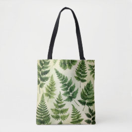 Bolso De Tela Tote de acuarela de la vegetación tropical