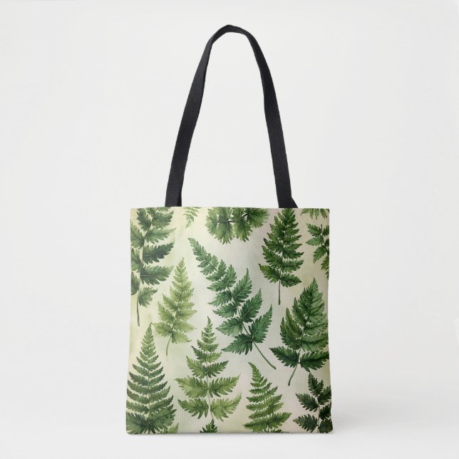 Bolso De Tela Tote de acuarela de la vegetación tropical (Anverso)