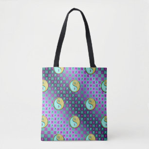 Bolso De Tela Tote de Acuario y Jabalí de Metal