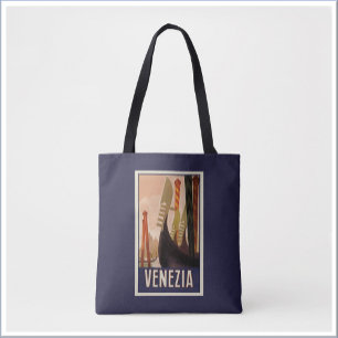 Bolso De Tela Tote de afiche de viajes de Venecia venezolana