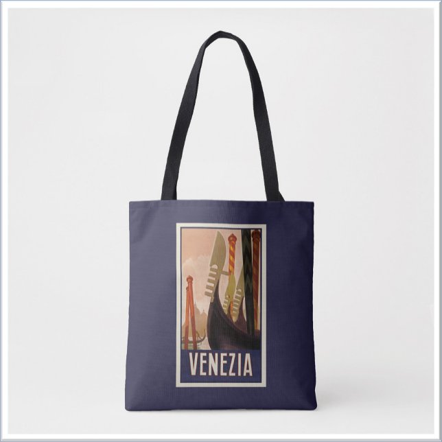 Bolso De Tela Tote de afiche de viajes de Venecia venezolana (Subido por el creador)