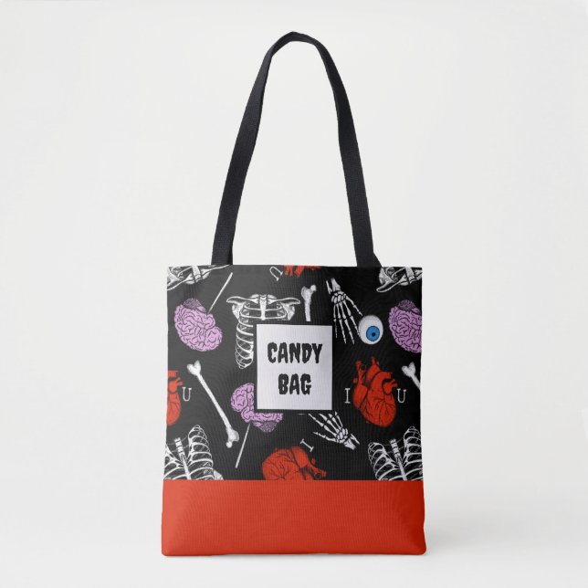 Bolso De Tela Tote de Allover Halloween personalizado (Anverso)