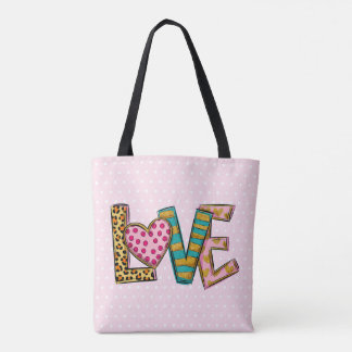 Bolso De Tela Tote de amor
