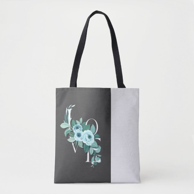 Bolso De Tela Tote de amor floral (Anverso)