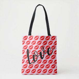 Bolso De Tela Tote de amor y besos