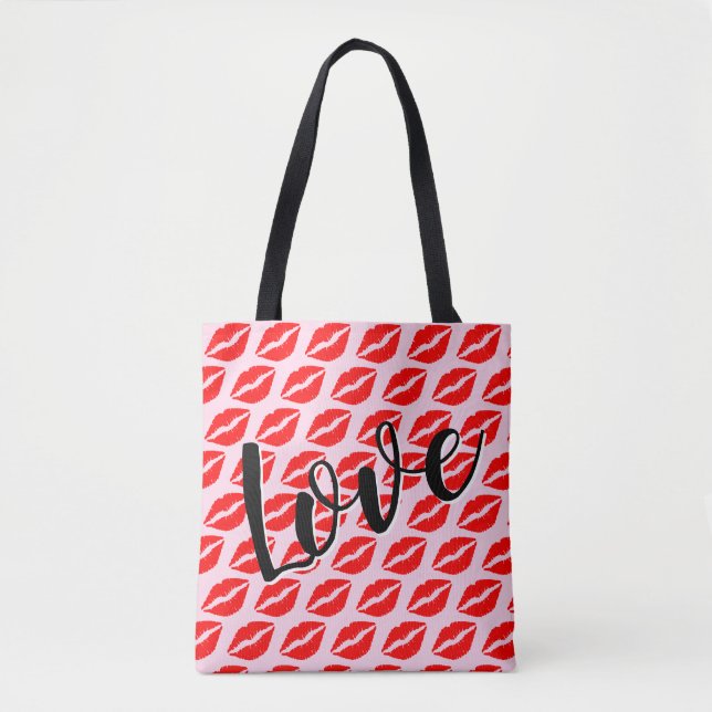Bolso De Tela Tote de amor y besos (Anverso)