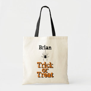 Bolso De Tela Tote de araña de truco o truco personalizado