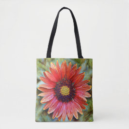 Bolso De Tela Tote de Arte Faith Red Wildflower