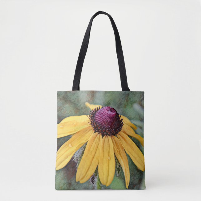 Bolso De Tela Tote de arte Faith Yellow Wildflower (Anverso)