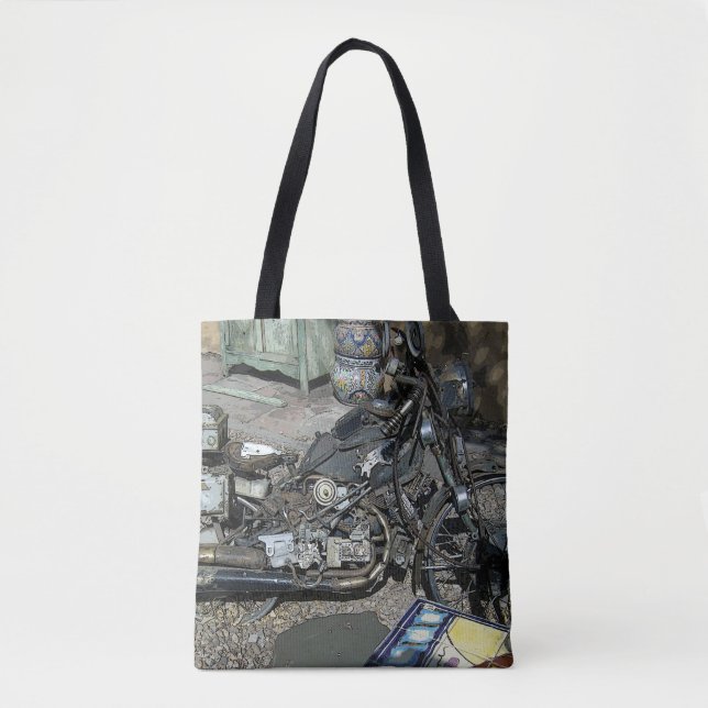Bolso De Tela Tote de arte para motocicletas (Anverso)