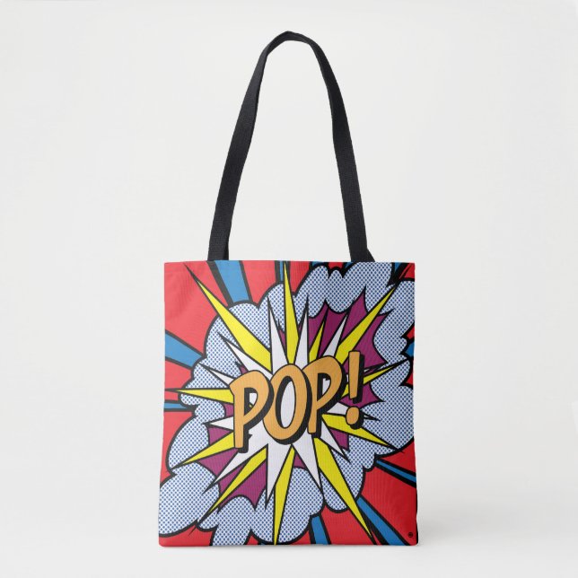 Bolso De Tela Tote de arte pop (Anverso)