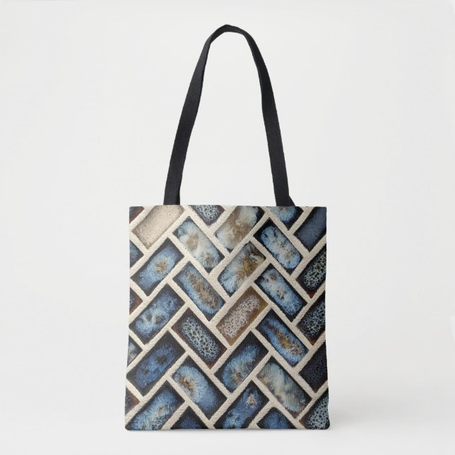 Bolso De Tela Tote de azulejos (Anverso)