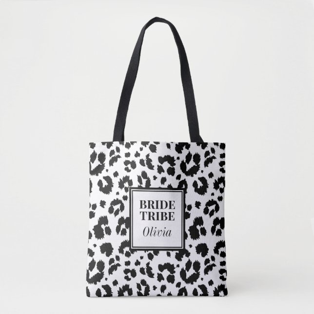 Bolso De Tela Tote de bachillerato de leopardo salvaje (Anverso)