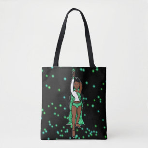 Bolso De Tela Tote de bailarina Green Spark