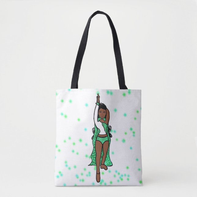 Bolso De Tela Tote de bailarina Green Spark 2 (Anverso)