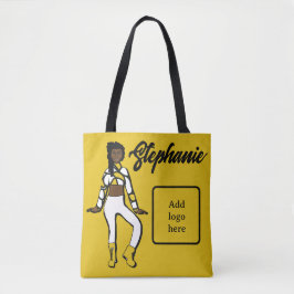 Bolso De Tela Tote de bailarina personalizado (blanco limón)