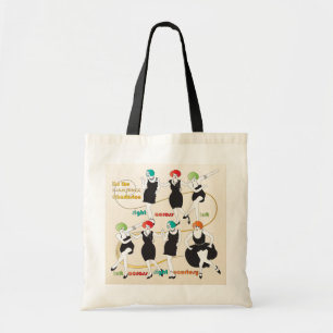 Bolso De Tela Tote de bailarinas de Mah Jongg Charleston