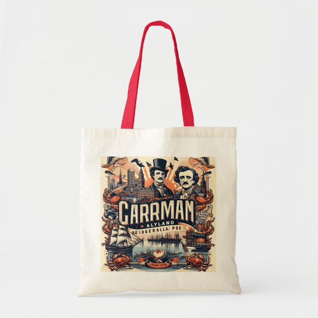 Bolso De Tela Tote de Baltimore Bites & Literary Nights (Frente)