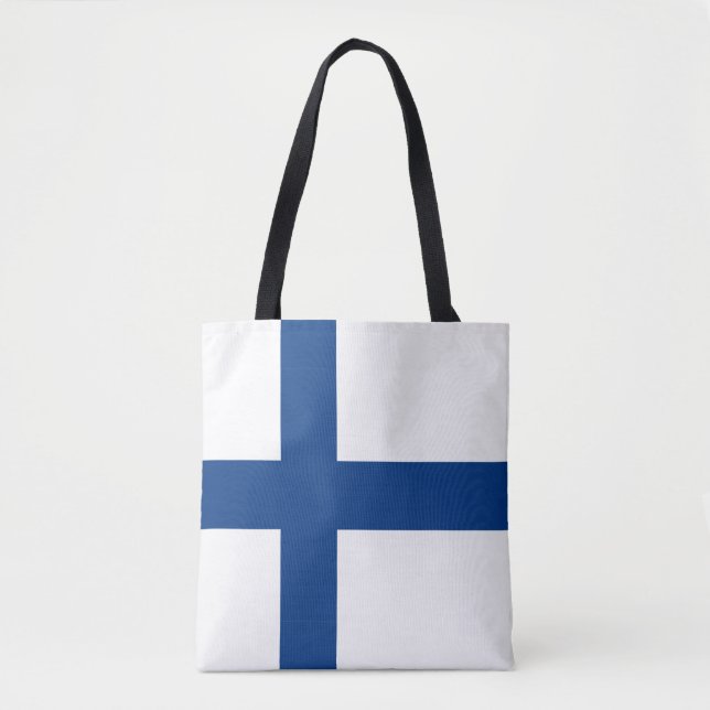 Bolso De Tela Tote de bandera de Finlandia (Anverso)