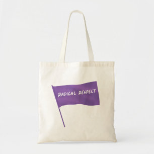 Bolso De Tela Tote de bandera púrpura de respeto radical