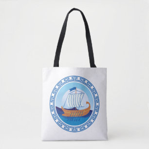Bolso De Tela Tote de barcos griegos