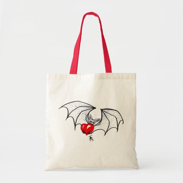 Bolso De Tela Tote de Batty Heart (Frente)