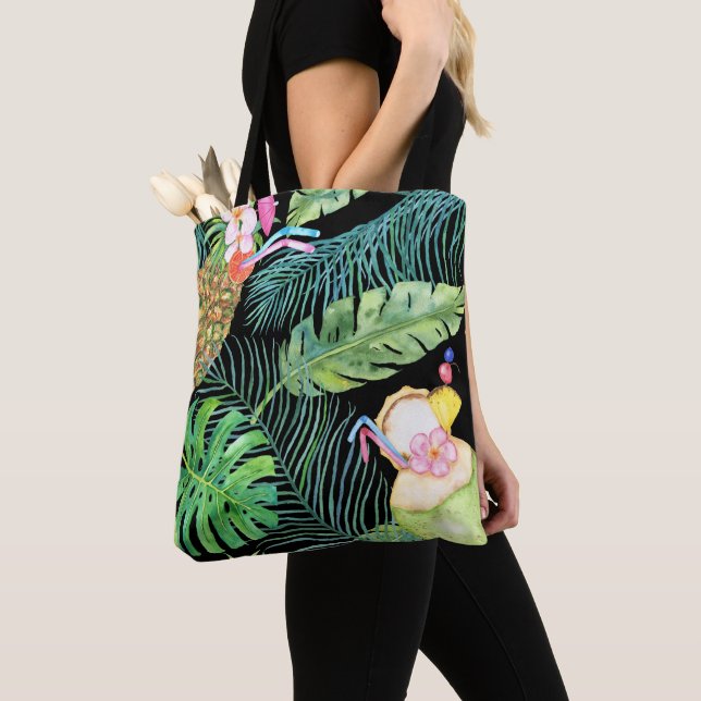 Bolso De Tela Tote de bebidas tropicales (Detalle)