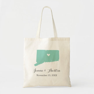Bolso De Tela Tote de bienvenida de Boda de Connecticut