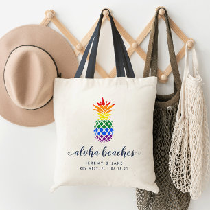 Bolso De Tela Tote de bienvenida de Boda Orgullo piña