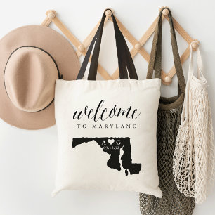 Bolso De Tela Tote de bienvenida de la Boda de Silhouette del es