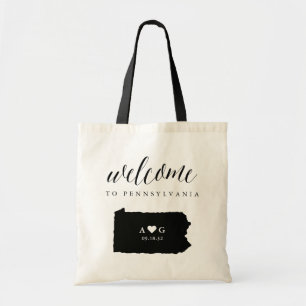 Bolso De Tela Tote de bienvenida de la Boda de Silhouette Estata