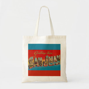 Bolso De Tela Tote de bienvenida Retro San Juan