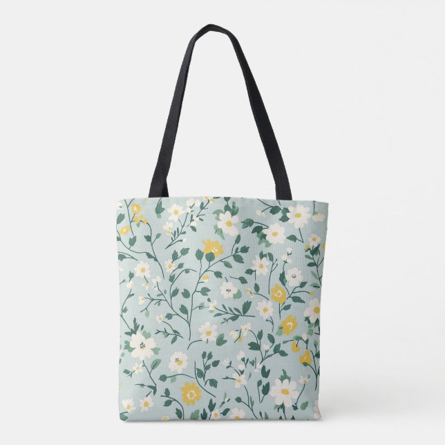 Bolso De Tela Tote de Bloom Verde (Reverso)