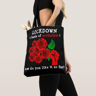 Bolso De Tela Tote de bloqueo (negro)