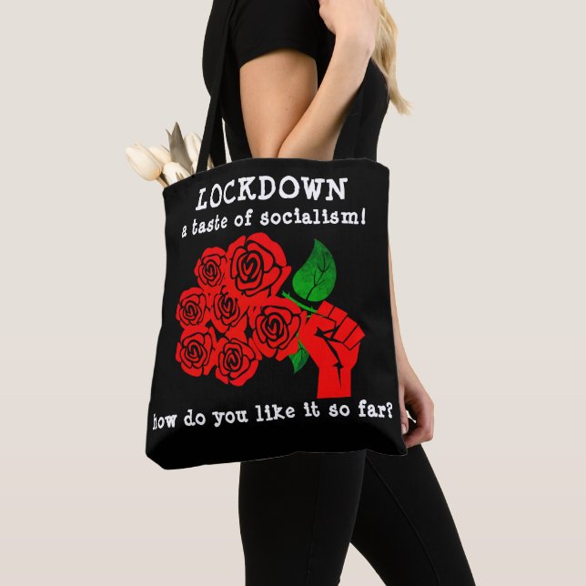 Bolso De Tela Tote de bloqueo (negro) (Detalle)