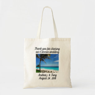 Bolso De Tela Tote de boda de destino
