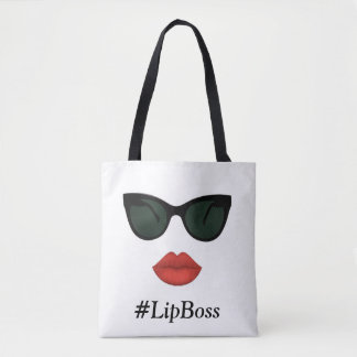 Bolso De Tela Tote de Boss del labio de LipSense con los labios